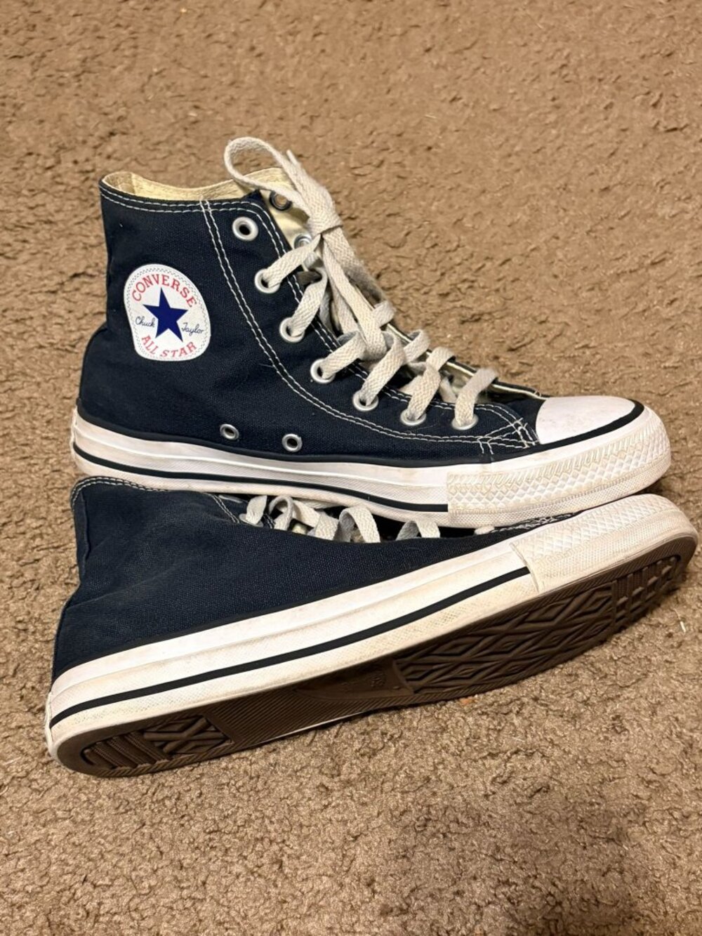 Converse Chuck Taylor All Star Hi Top Black/White Womens Size 8 CTAS